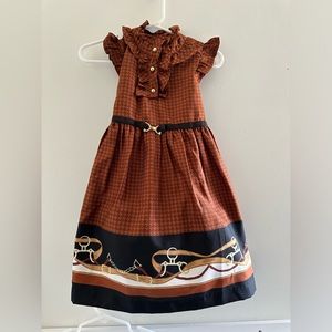 Janie and Jack Girls Equestrian Dress Size 18-24M